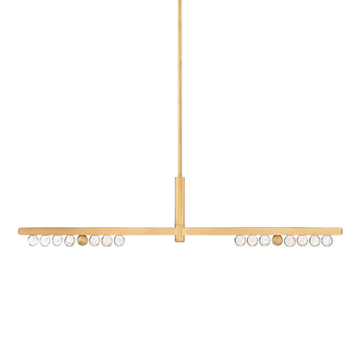 Annecy 2-Light Linear Pendant in Vintage Brass