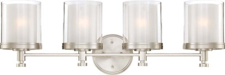 Decker 4 Light Vanity in Brushed Nickel