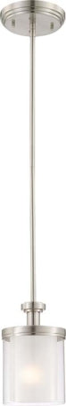 Decker 1 Light Mini Pendant in Brushed Nickel