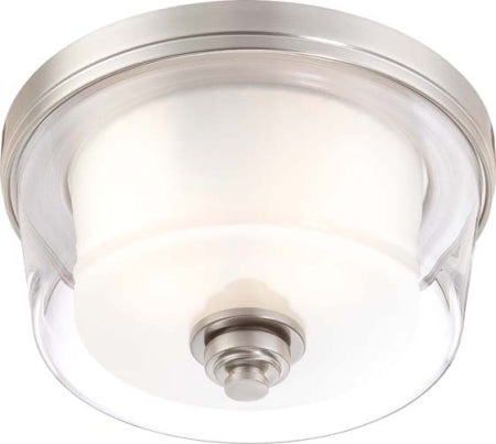 Decker 2 Light Medium Flush in Brushed Nickel