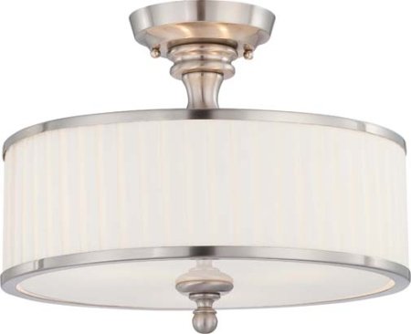 Candice 3-Light Semi-Flush Mount in Brushed Nickel
