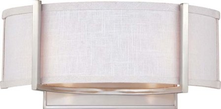 Gemini 2-Light Bath Vanity Light in Brushed Nickel