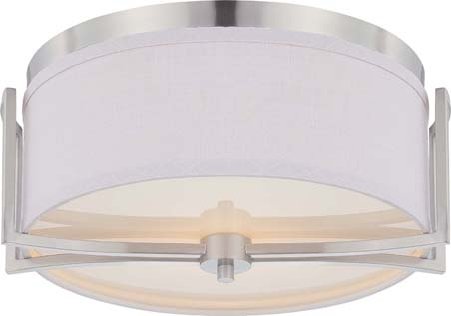 Gemini 2-Light Flush Mount in Brushed Nickel