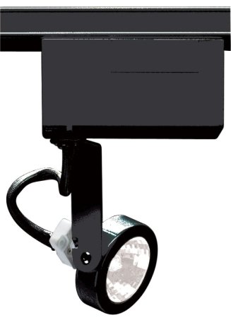 2.13" H-Type MR16 Track Head in Black