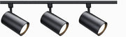 3-Light Track Light Kit with 4.5" Cylinder Heads in Black
