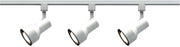 3-Light Track Light Kit with 4.5" White Shade Heads in White
