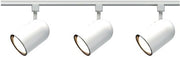 3-Light Track Light Kit with 4.5" Cylinder Heads in White
