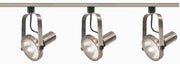 3-Light Track Light Kit with 4" Heads in Brushed Nickel