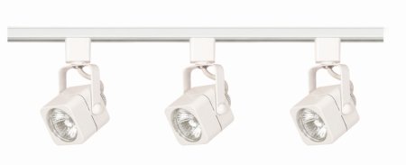 3-Light Track Light Kit with 2.25" GU10 Heads in White