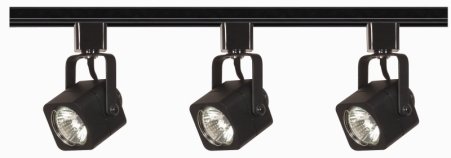 3-Light Track Light Kit with 2.25" GU10 Heads in Black