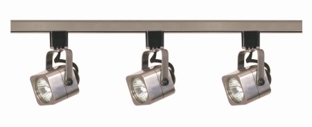 3-Light Track Light Kit with 2.25" GU10 Heads in Brushed Nickel