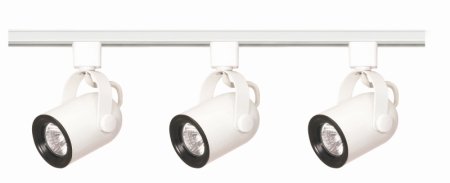 3-Light Track Light Kit with 2.75" GU10 Heads in White
