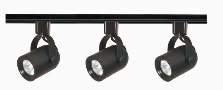 3-Light Track Light Kit with 2.75" GU10 Heads in Black