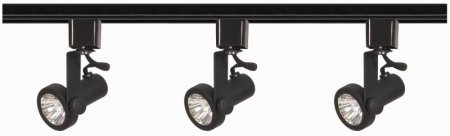 3-Light Track Light Kit with 2.13" GU10 Heads in Black