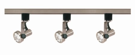 3-Light Track Light Kit with 2.13" GU10 Heads in Brushed Nickel