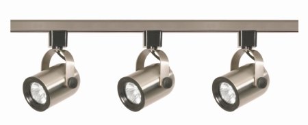 3-Light Track Light Kit with 2.75" GU10 Heads in Brushed Nickel