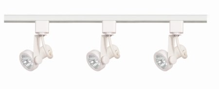 3-Light Track Light Kit with 2.13" GU10 Heads in White