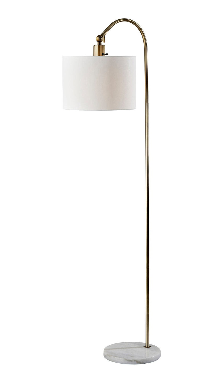 Meredith Arc Floor Lamp in Antique Brass