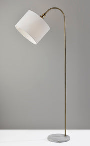Meredith Arc Floor Lamp in Antique Brass