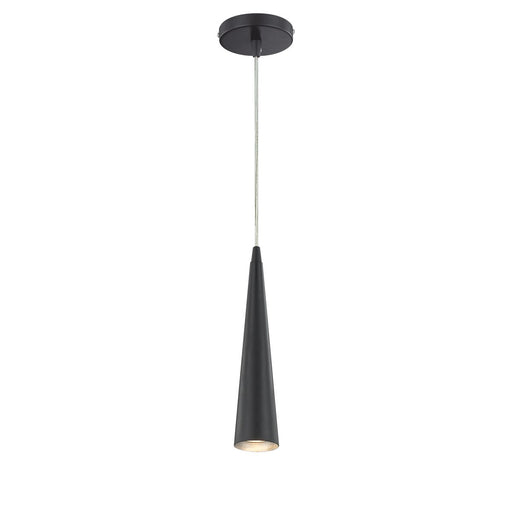 Sliver 2.75" Mini Pendant, 12" Tall in Matte Black