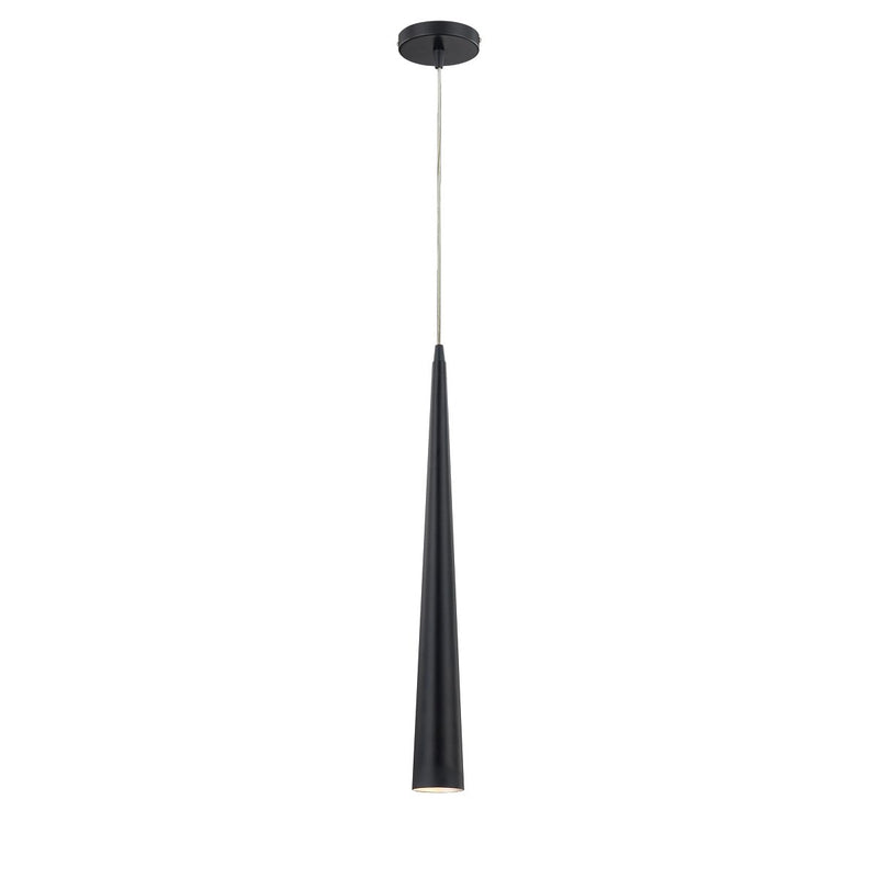 Sliver 2.75" Mini Pendant, 24" Tall in Matte Black