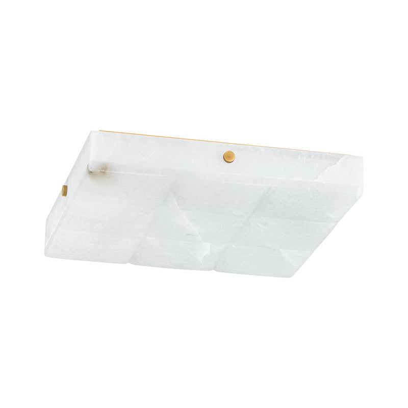 Gypsum Flush Mount in Vintage Brass