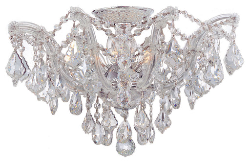4437-CH-CL-MWP- Maria Theresa 5-Light Ceiling Mount in Polished Chrome with Clear Hand Cut Crystal by Crystorama