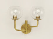 Branch 2 Light Bath Vanity Light in Natural Aged Brass