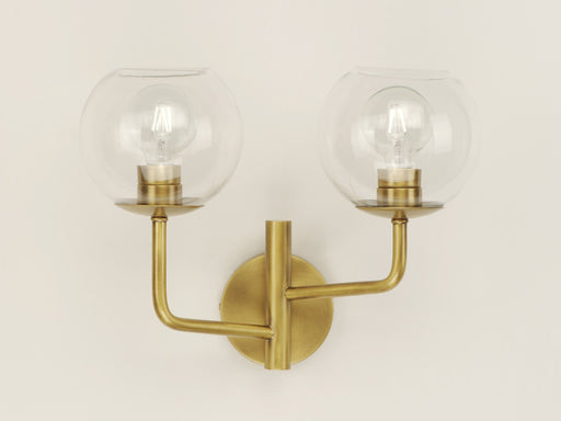 Branch 2 Light Bath Vanity Light in Natural Aged Brass