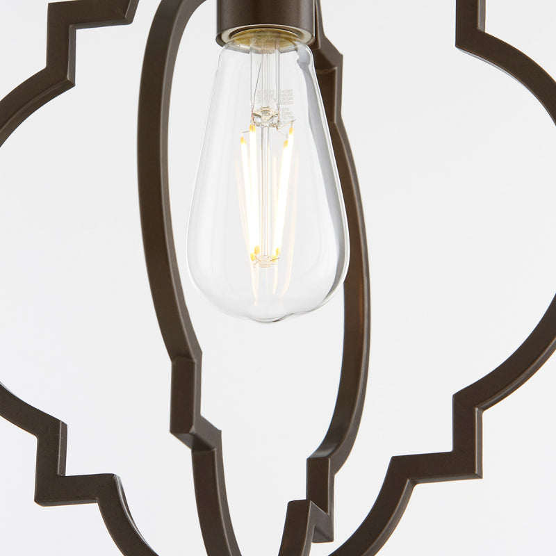 Dublin 1 Light Pendant in Oiled Bronze