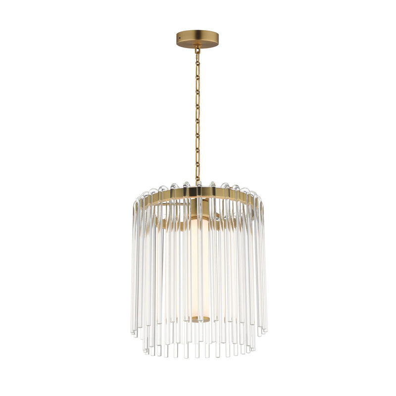 Jolie 11" LED Pendant in Natural Aged Brass