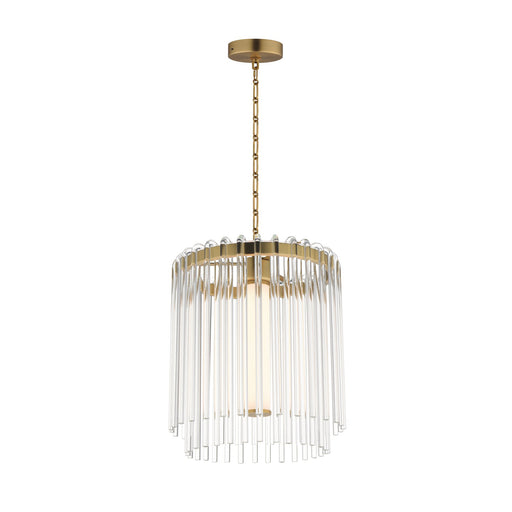 Jolie 11" LED Pendant in Natural Aged Brass