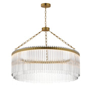 Jolie 34" LED Pendant in Natural Aged Brass