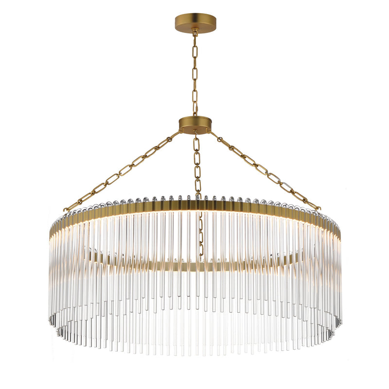 Jolie 34" LED Pendant in Natural Aged Brass