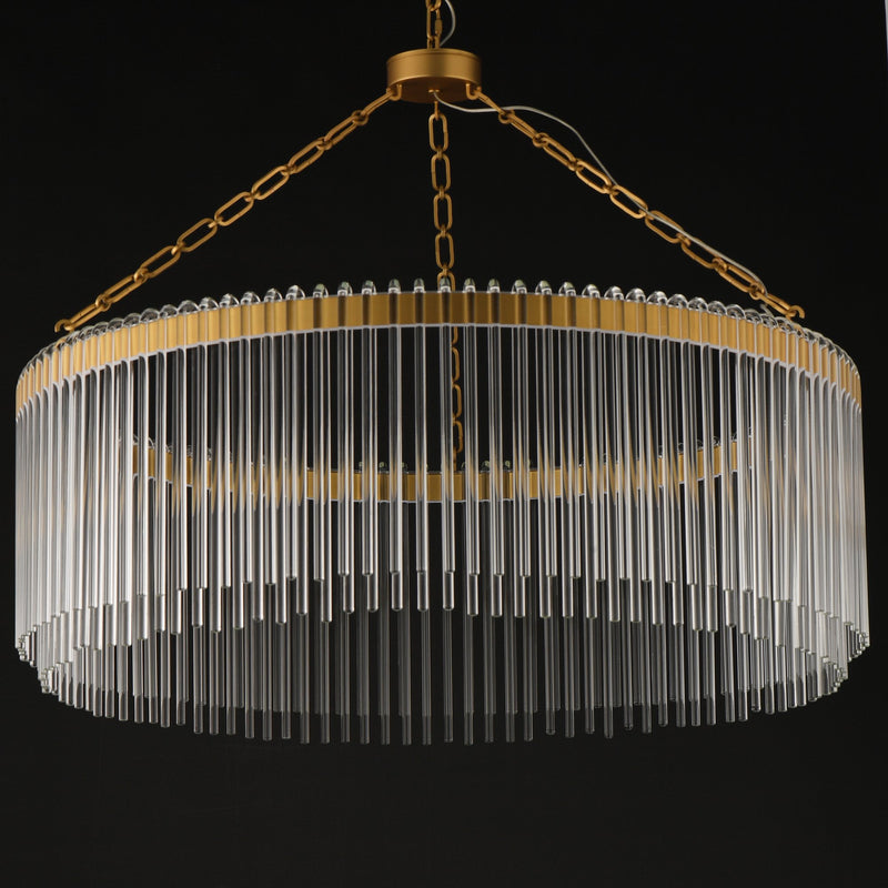 Jolie 34" LED Pendant in Natural Aged Brass