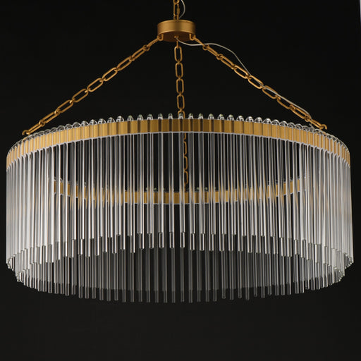 Jolie 34" LED Pendant in Natural Aged Brass