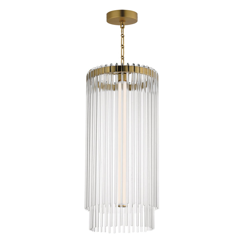 Jolie 14" LED Foyer Pendant in Natural Aged Brass