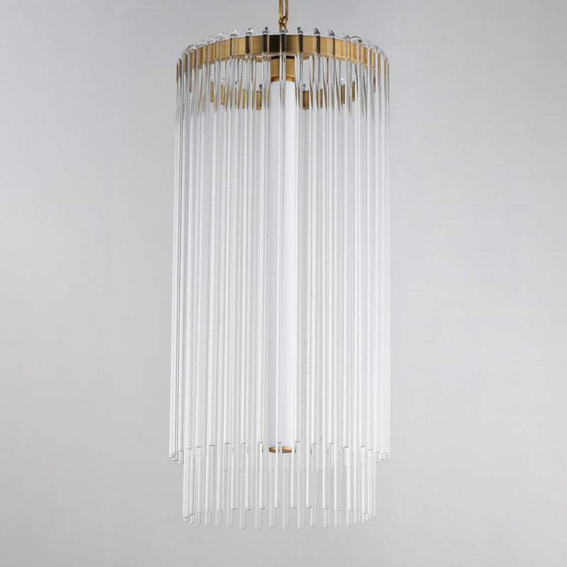 Jolie 14" LED Foyer Pendant in Natural Aged Brass