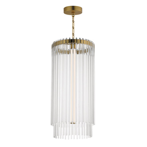 Jolie 14" LED Foyer Pendant in Natural Aged Brass