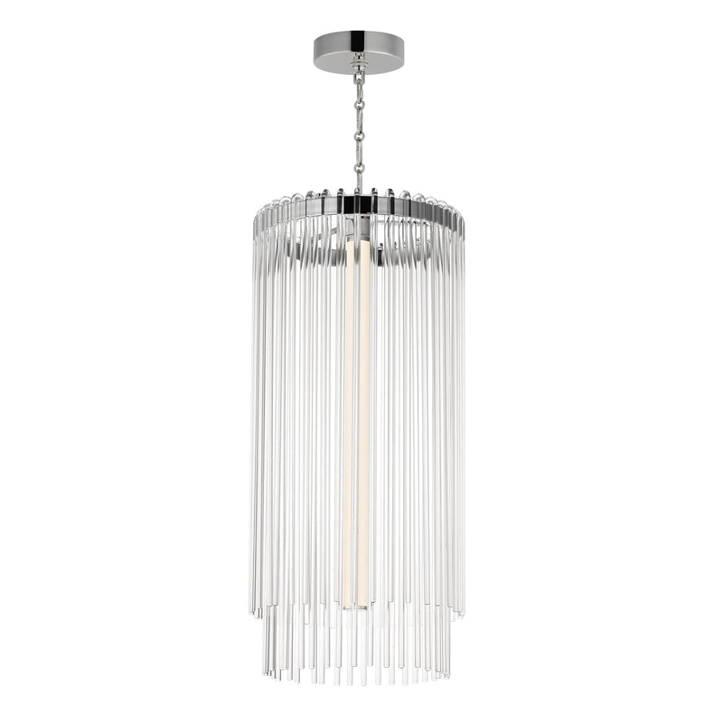 Jolie 14" LED Foyer Pendant in Polished Nickel
