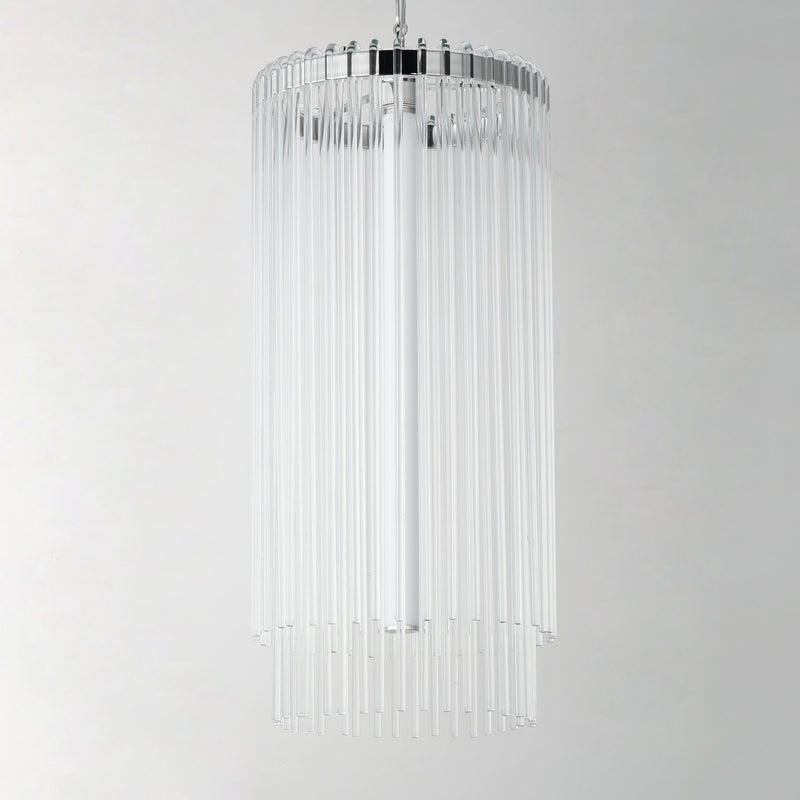 Jolie 14" LED Foyer Pendant in Polished Nickel