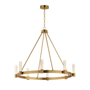 Duchess 8 Light LED Chandelier in Natural Aged Brass