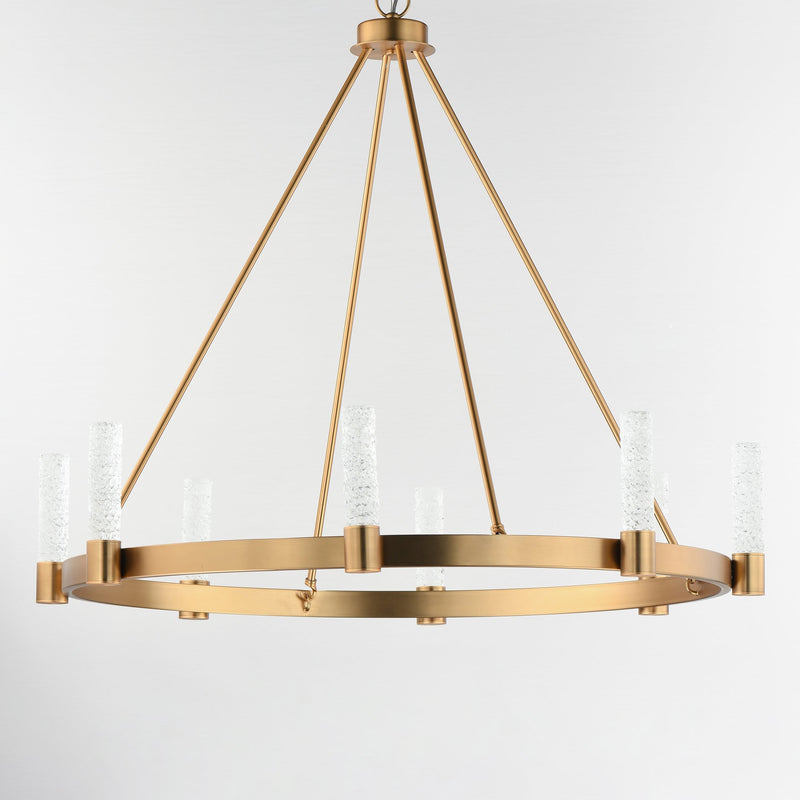 Duchess 8 Light LED Chandelier in Natural Aged Brass