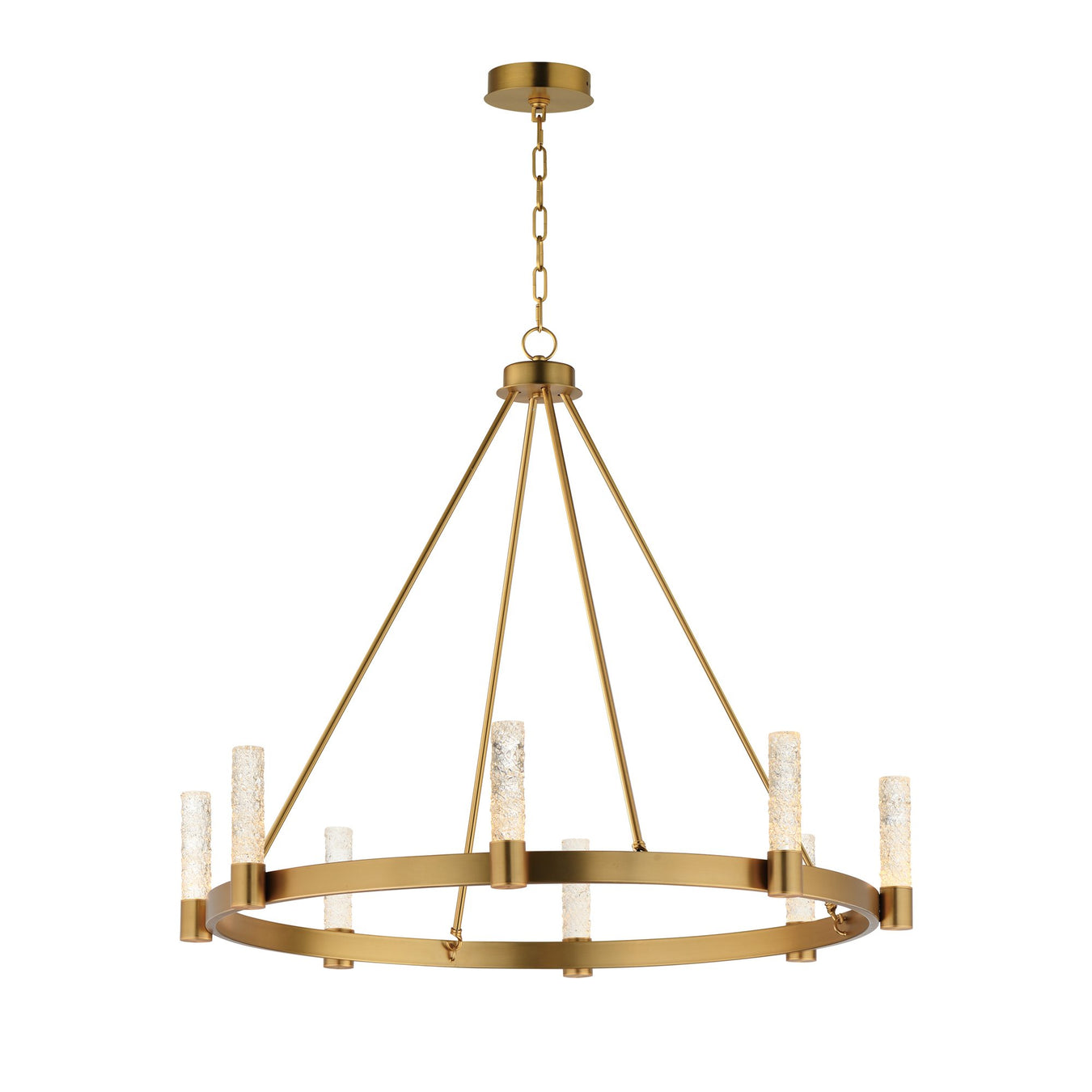 Duchess 8 Light LED Chandelier in Natural Aged Brass