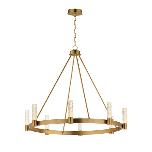 Duchess 8 Light LED Chandelier in Natural Aged Brass