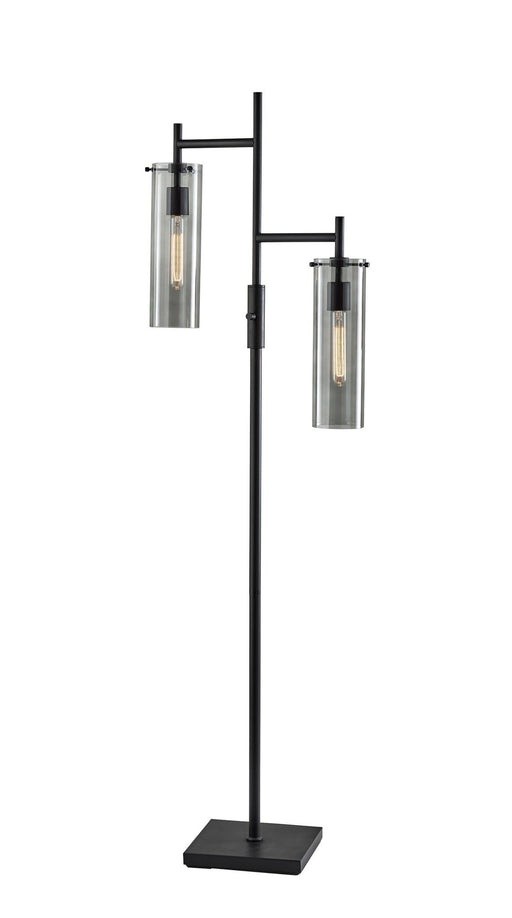 Dalton 2-Light Floor Lamp in Black