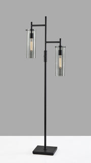 Dalton 2-Light Floor Lamp in Black