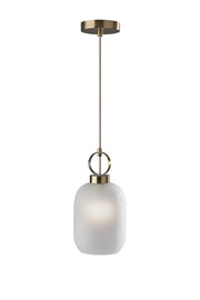 Lancaster Mini Pendant in Antique Brass