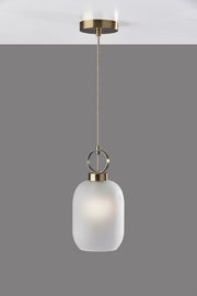 Lancaster Mini Pendant in Antique Brass