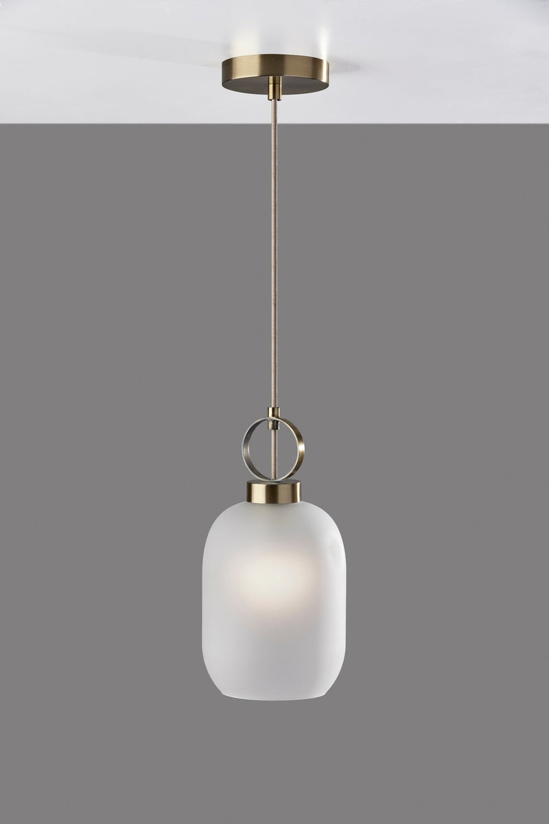 Lancaster Mini Pendant in Antique Brass
